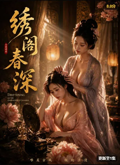 黄火短剧古风权谋短剧《绣阁春深》宅斗题材海报