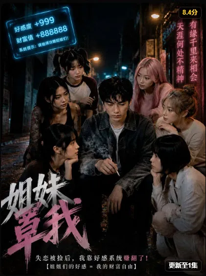 黄火短剧都市喜剧短剧《姐妹罩我》友情题材海报